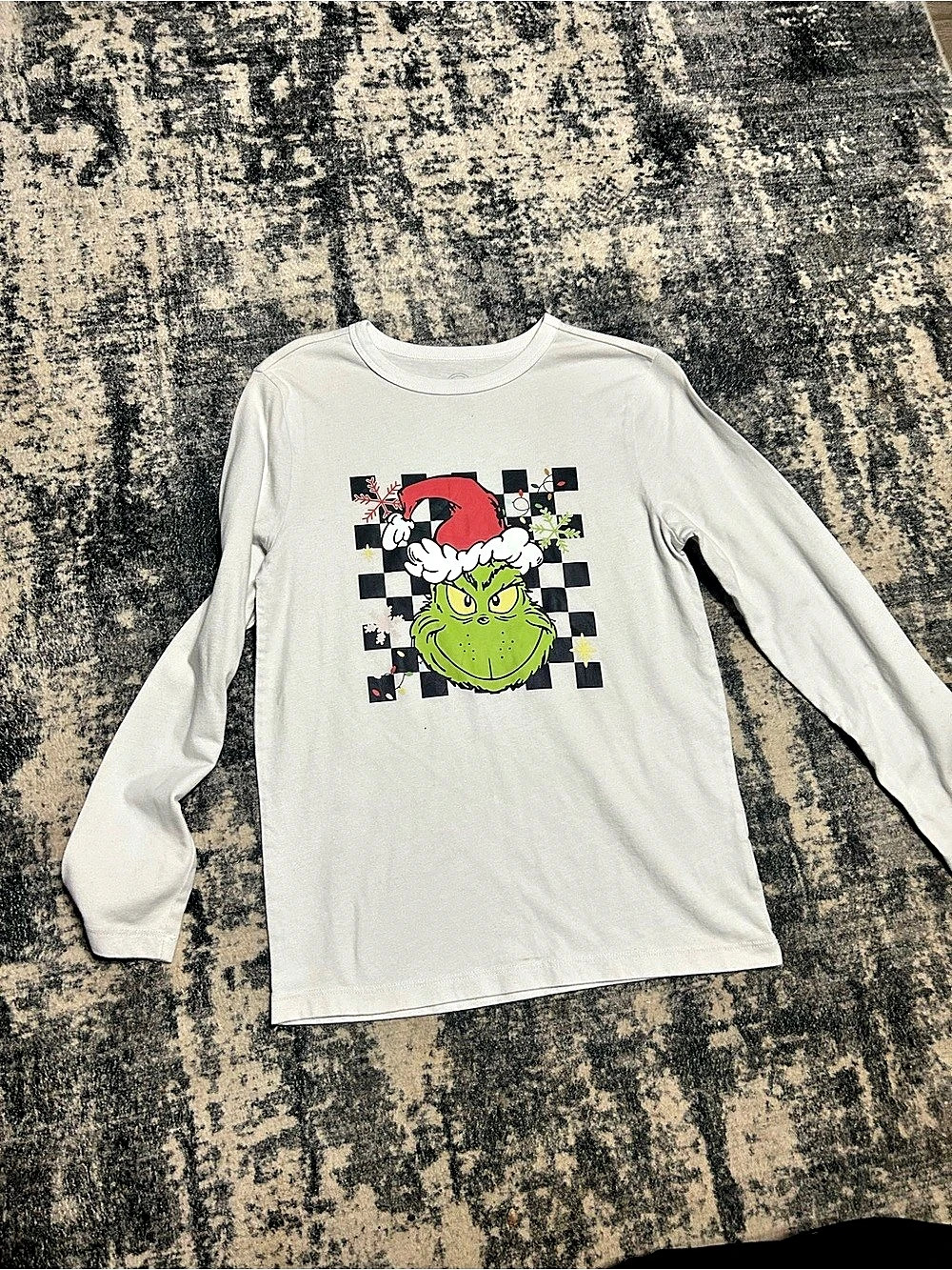 Kids Long Sleeve Graphic Tee in White